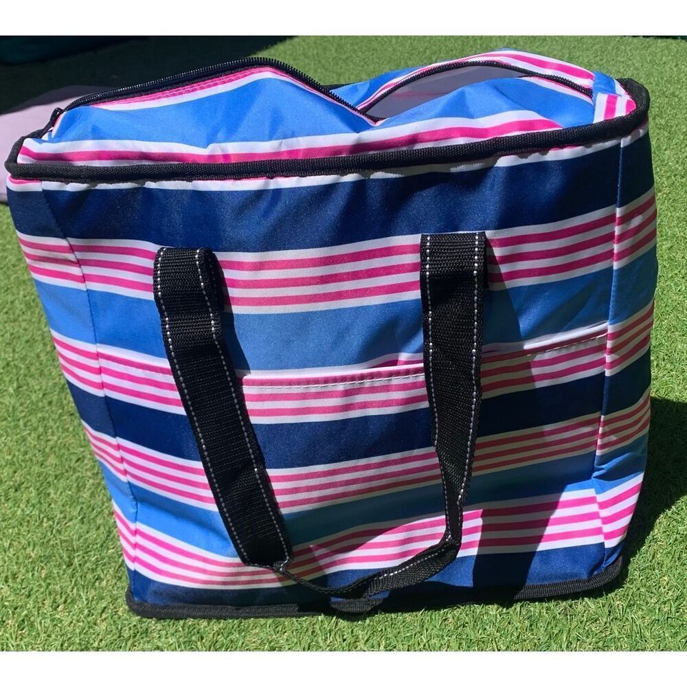 NEW NWT SCOUT PREPS COOL insulated TOTE COOLER BAG blue striped - Picture 3 of 7